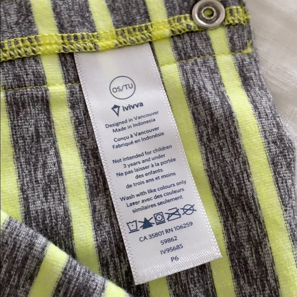 Ivivva by Lululemon scarf gray/bright yellow - Picture 2 of 4